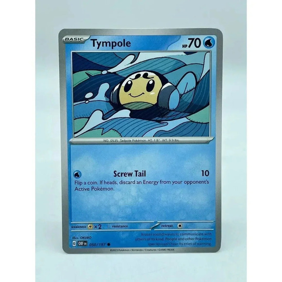 Tympole 050/197 Common S&V: Obsidian Flames Non-Holo Pokemon TCG Mint Unplayed‎ - Picture 1 of 6